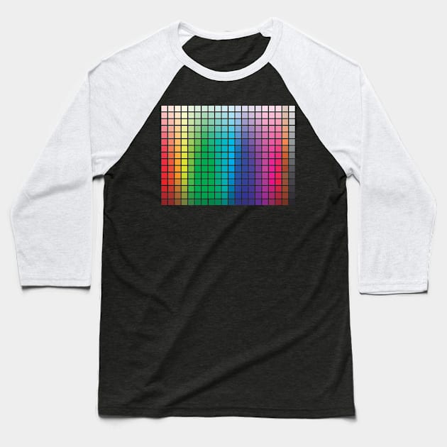 Color Palette Baseball T-Shirt by EarlAdrian